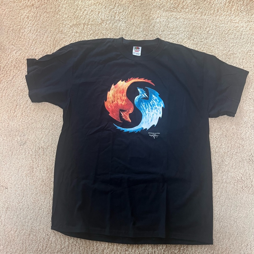 Ray Van Tilburg - Y2K Fire and Ice dragons. Yin and Yang design.